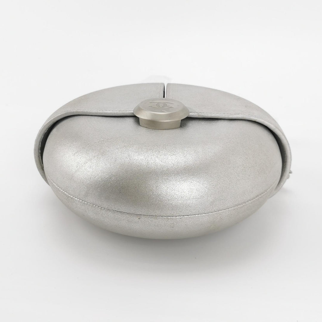 Chanel Metallic Lambskin Evening In the Air Bag Silver