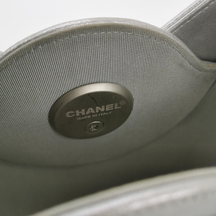 Chanel Metallic Lambskin Evening In the Air Bag Silver