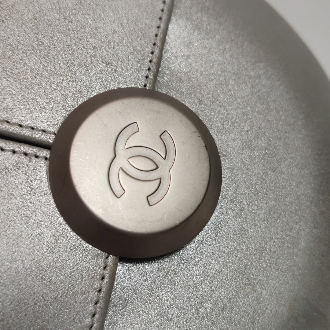 Chanel Metallic Lambskin Evening In the Air Bag Silver
