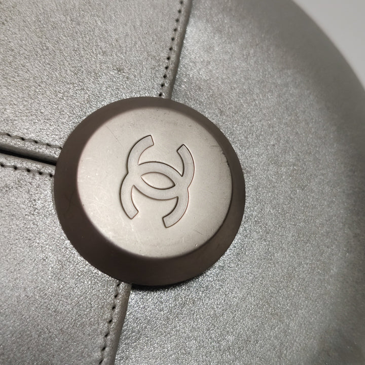 Chanel Metallic Lambskin Evening In the Air Bag Silver