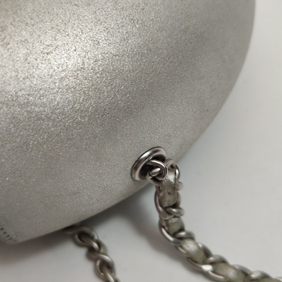 Chanel Metallic Lambskin Evening In the Air Bag Silver