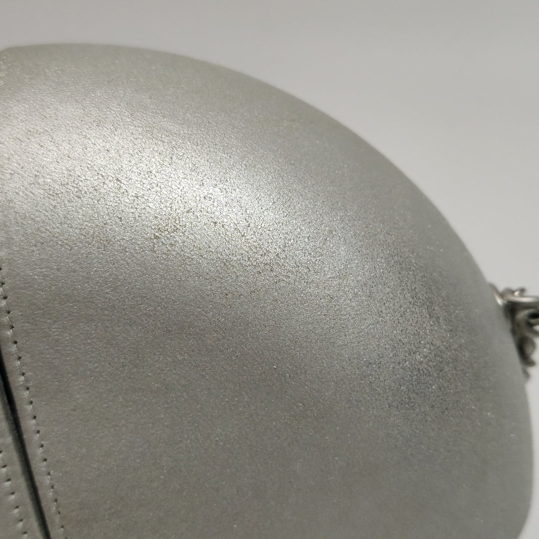 Chanel Metallic Lambskin Evening In the Air Bag Silver