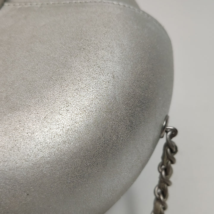 Chanel Metallic Lambskin Evening In the Air Bag Silver