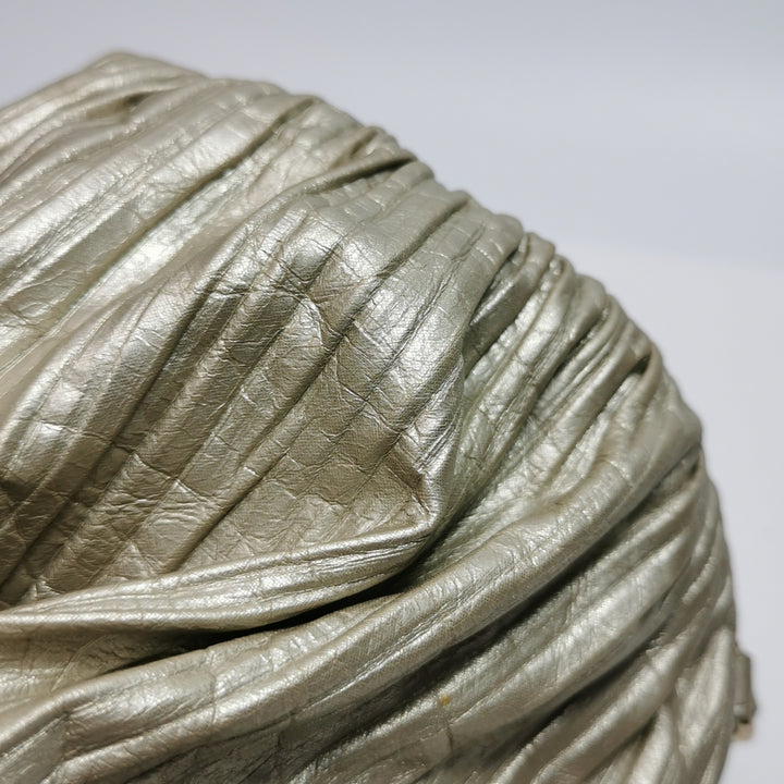 Chanel Coco Pleats Backpack Pleated Crumpled Gold Calfskin
