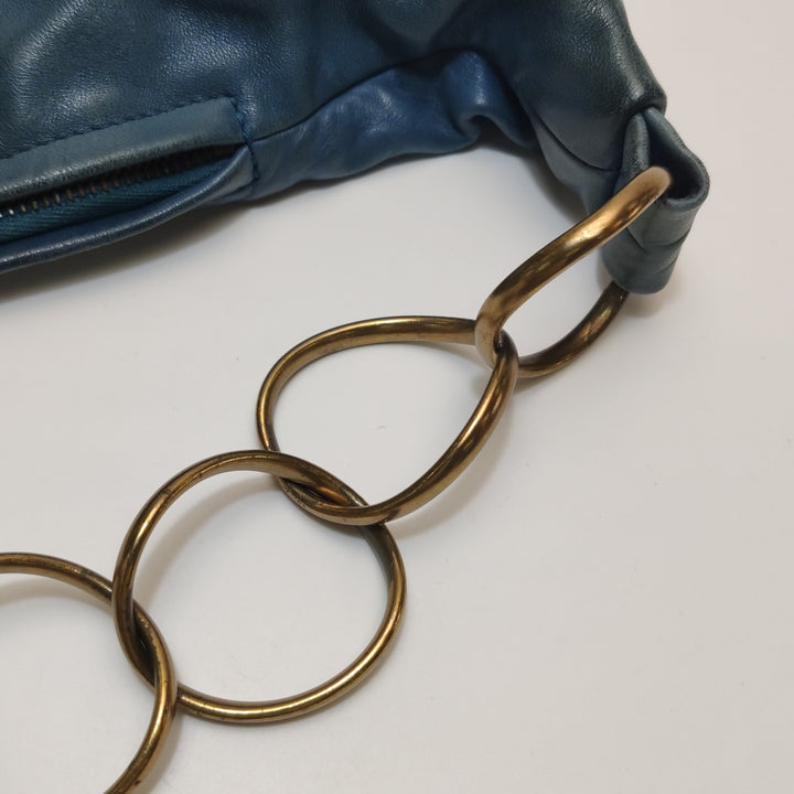 Chanel CC Chain Hobo in Blue Leather