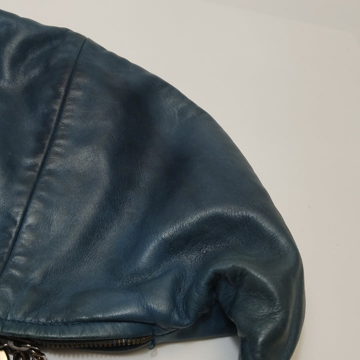 Chanel CC Chain Hobo in Blue Leather