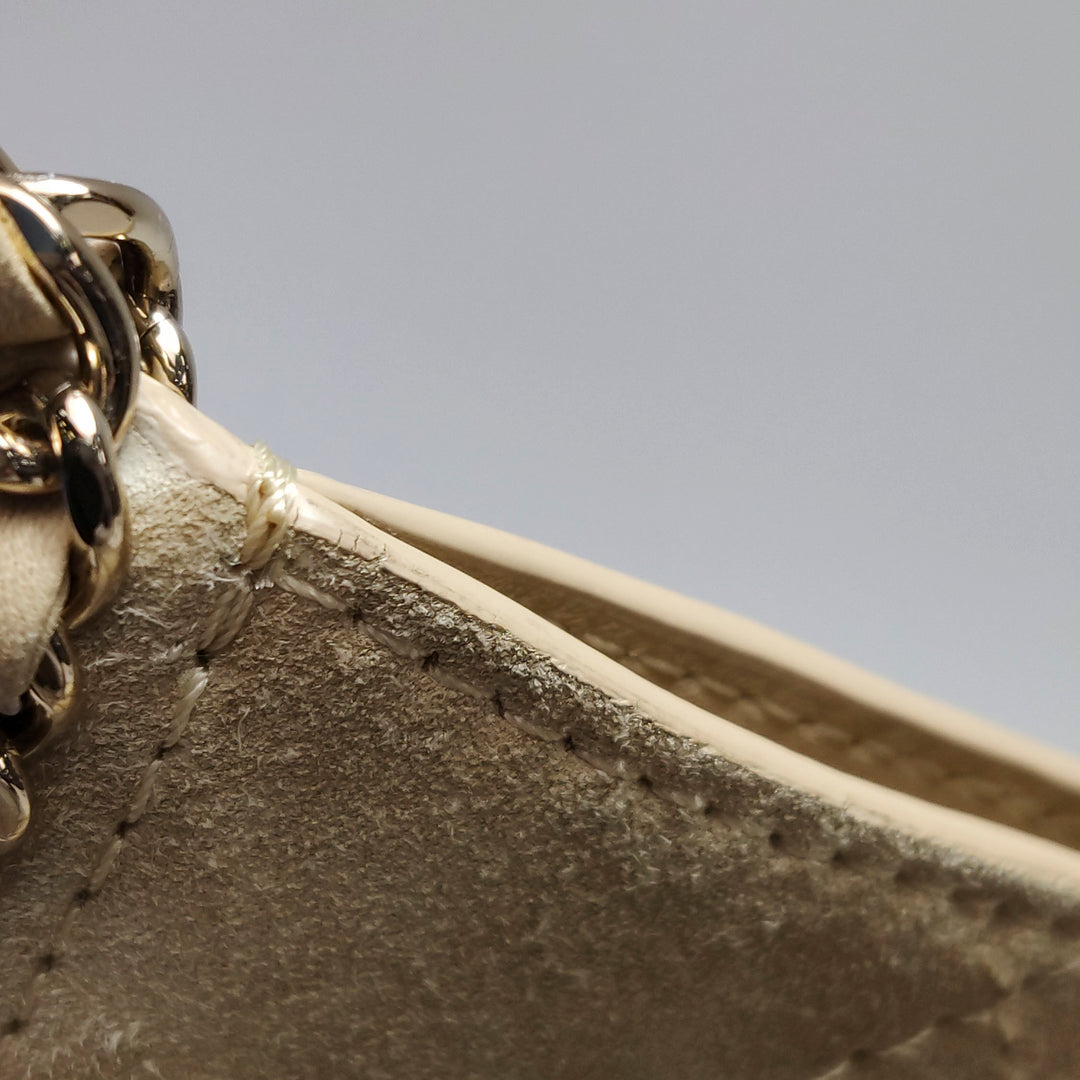 Chanel Fringe Shopping Bag In Beige Suede Bag