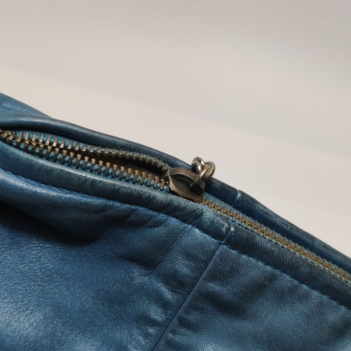 Chanel CC Chain Hobo in Blue Leather