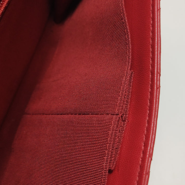 Chanel Wallet on Short Chain Quilted Lambskin Bag