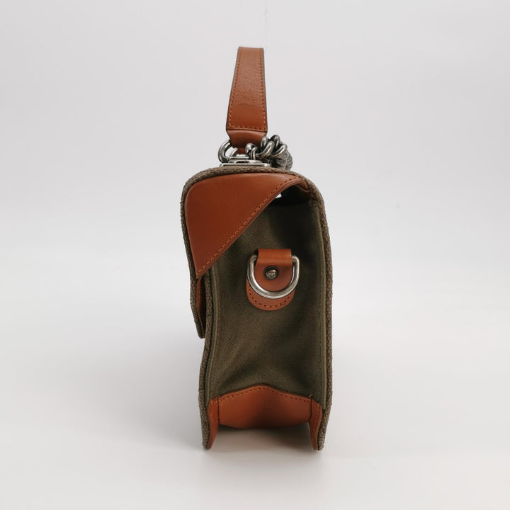 Chanel Paris Salzburg Metiers D'art Khaki Covertible Flap Bag