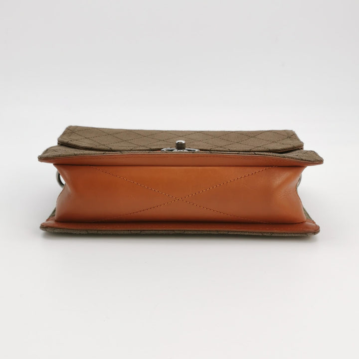 Chanel Paris Salzburg Metiers D'art Khaki Covertible Flap Bag