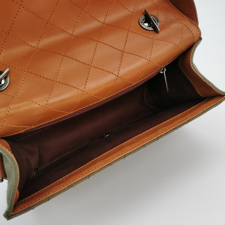 Chanel Paris Salzburg Metiers D'art Khaki Covertible Flap Bag