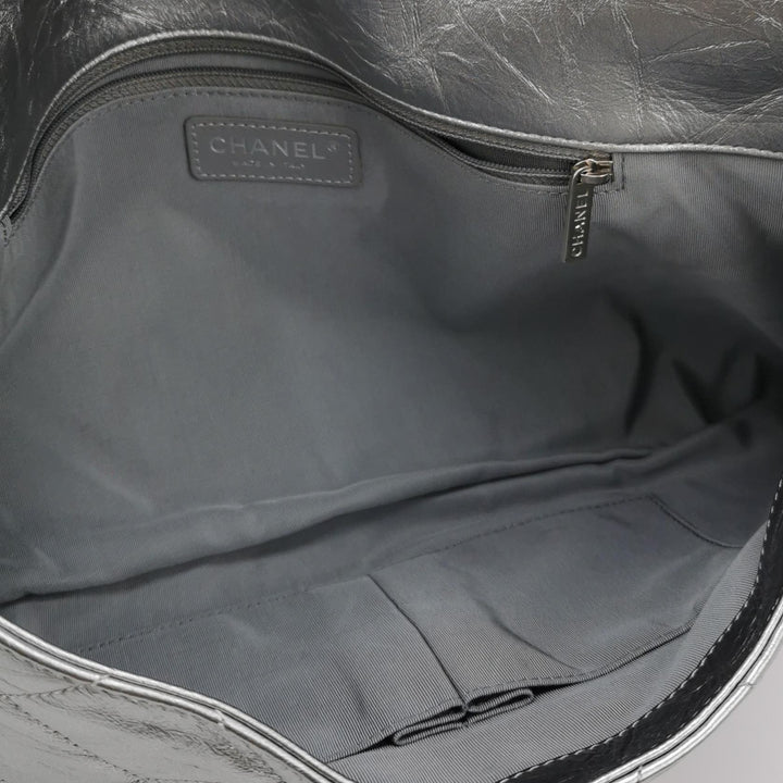 Chanel Big Bang Silver Leather Flap Bag