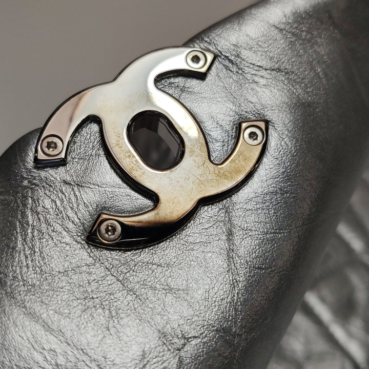 Chanel Big Bang Silver Leather Flap Bag