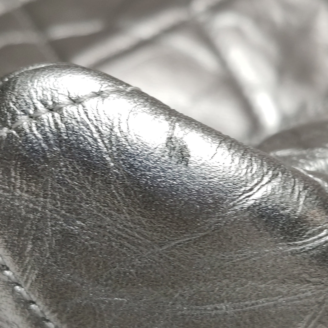 Chanel Big Bang Silver Leather Flap Bag