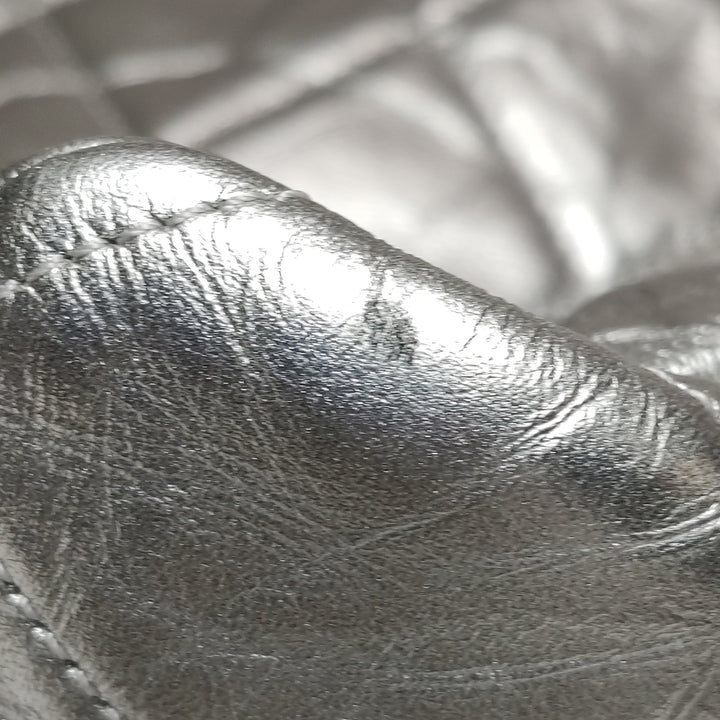 Chanel Big Bang Silver Leather Flap Bag