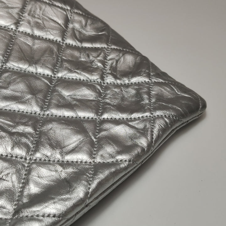 Chanel Big Bang Silver Leather Flap Bag