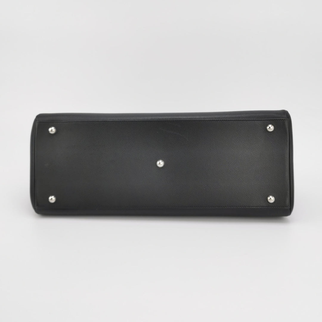 Hermès Paris Bombay Black Epsom Leather Handbag
