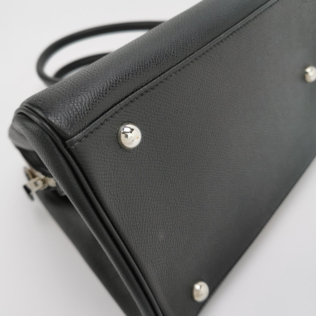 Hermès Paris Bombay Black Epsom Leather Handbag