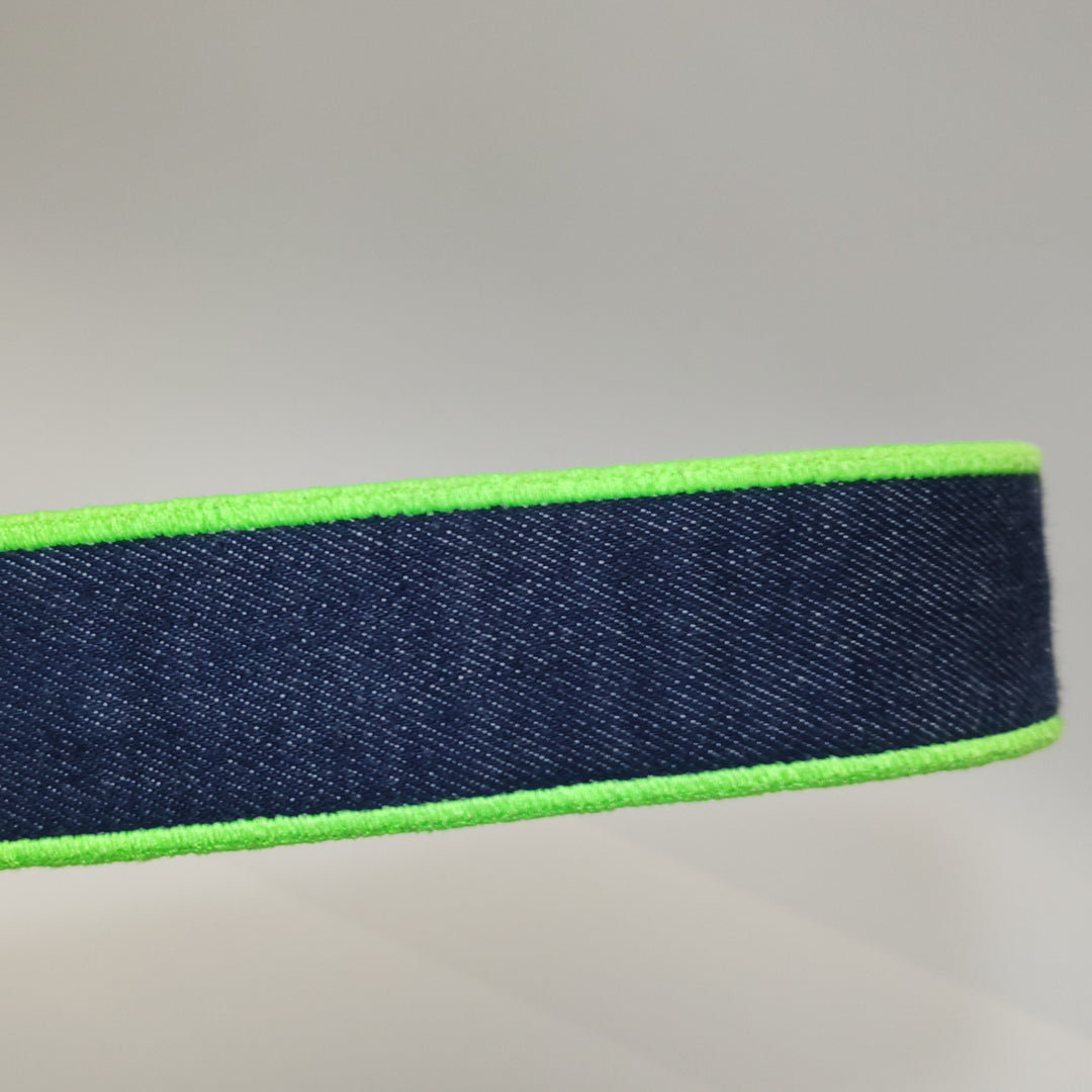 Fendi Baguette NM Bag Denim with Green Detail