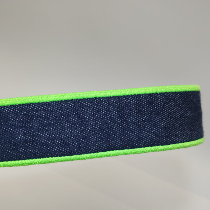 Fendi Baguette NM Bag Denim with Green Detail