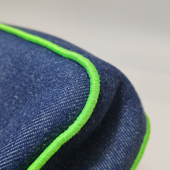 Fendi Baguette NM Bag Denim with Green Detail