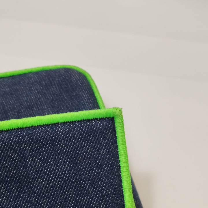 Fendi Baguette NM Bag Denim with Green Detail