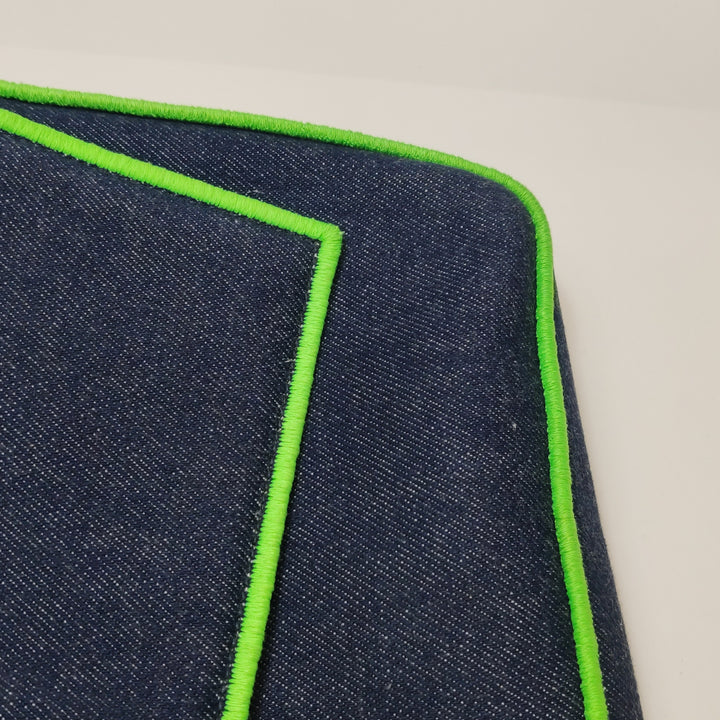 Fendi Baguette NM Bag Denim with Green Detail