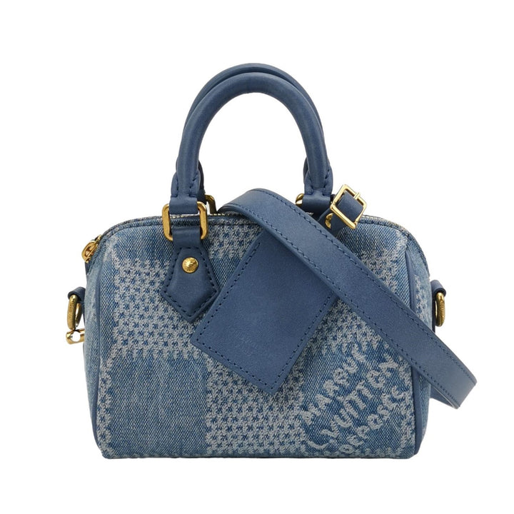 Louis Vuitton Speedy 18 In Blue Denim Blue