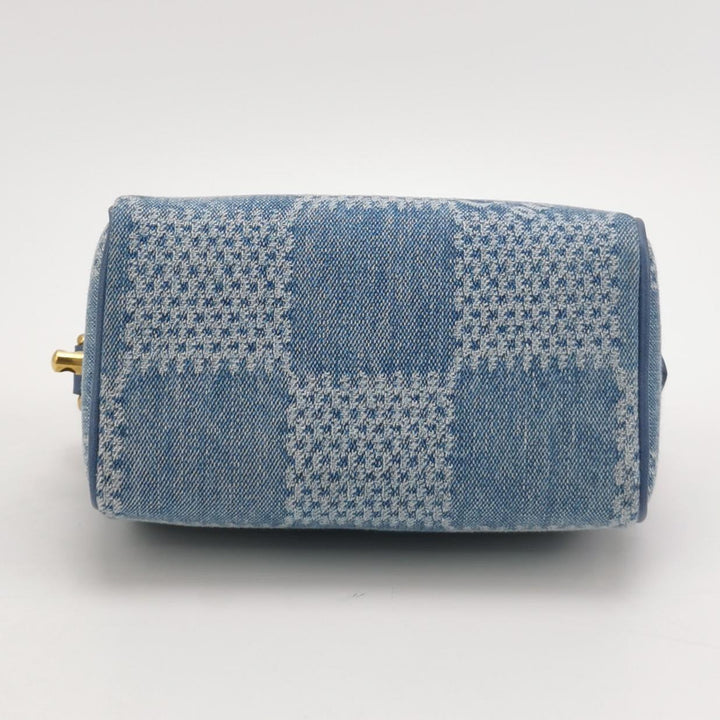 Louis Vuitton Speedy 18 In Blue Denim Blue