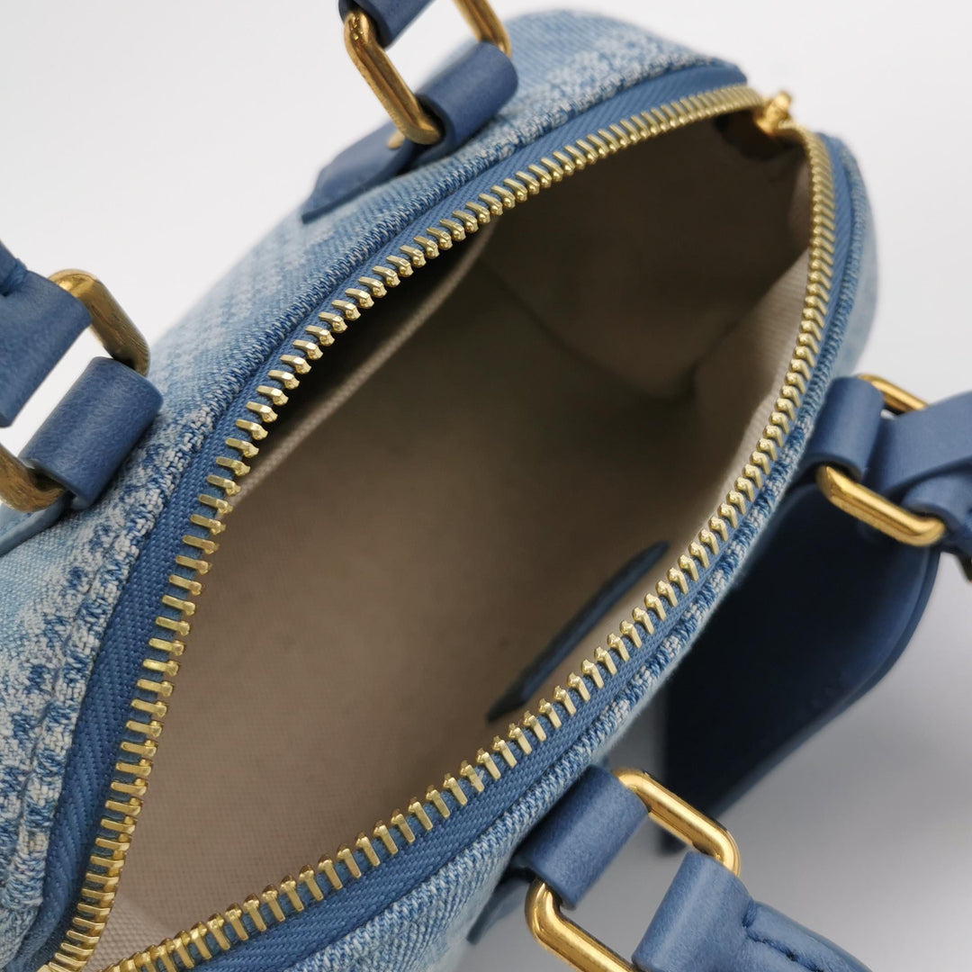 Louis Vuitton Speedy 18 In Blue Denim Blue
