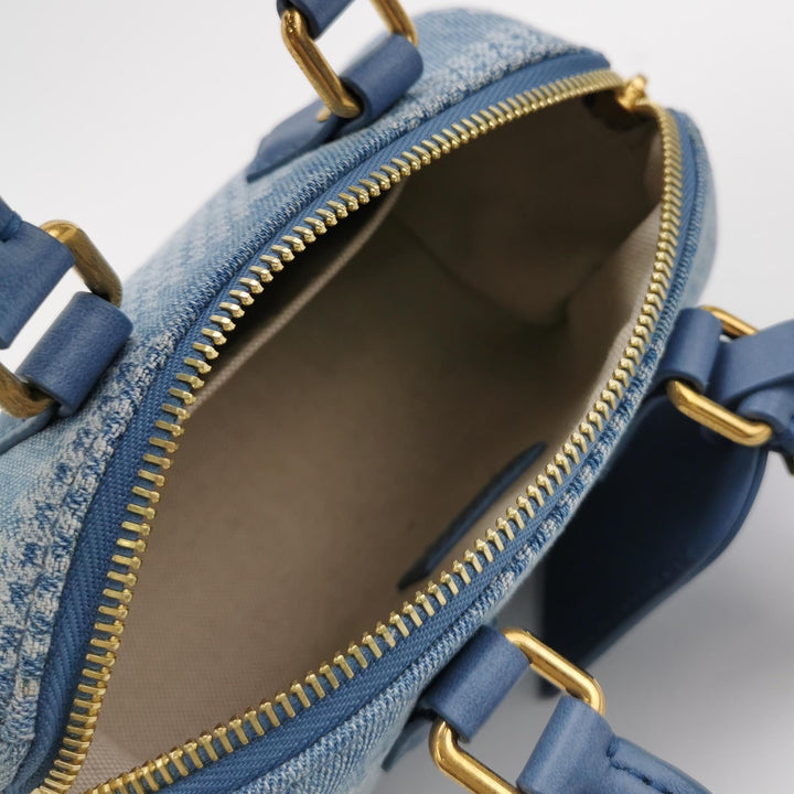 Louis Vuitton Speedy 18 In Blue Denim Blue