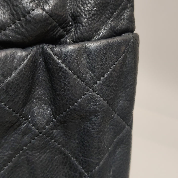 Chanel Chic Quilt Accordion Flap Bag In Black Leather