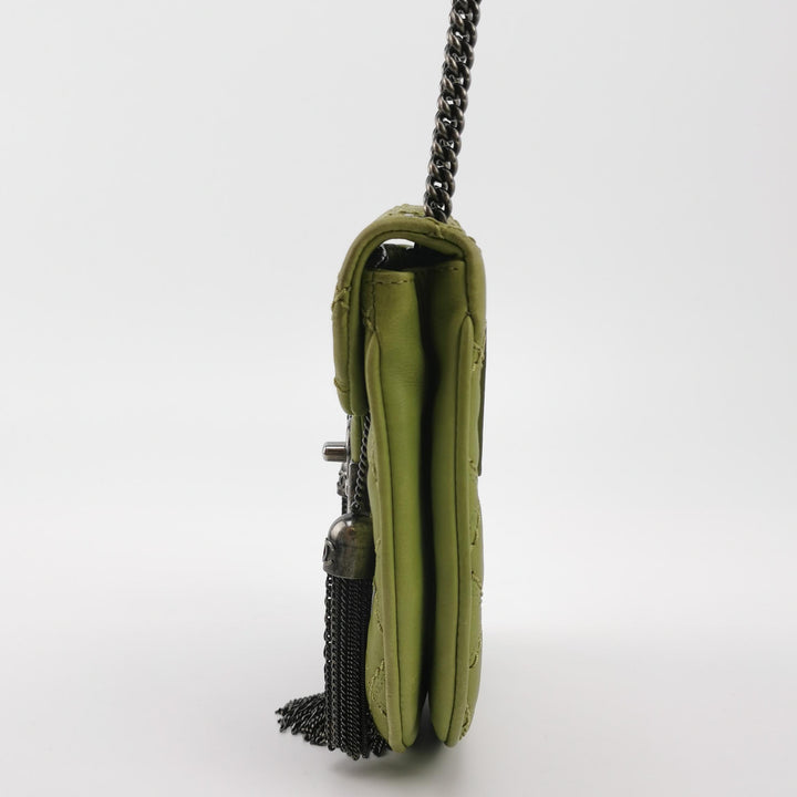 Chanel Coco Sporran Tassel Flap Bag In Green