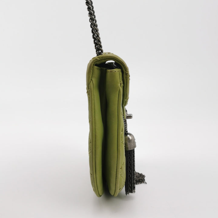 Chanel Coco Sporran Tassel Flap Bag In Green