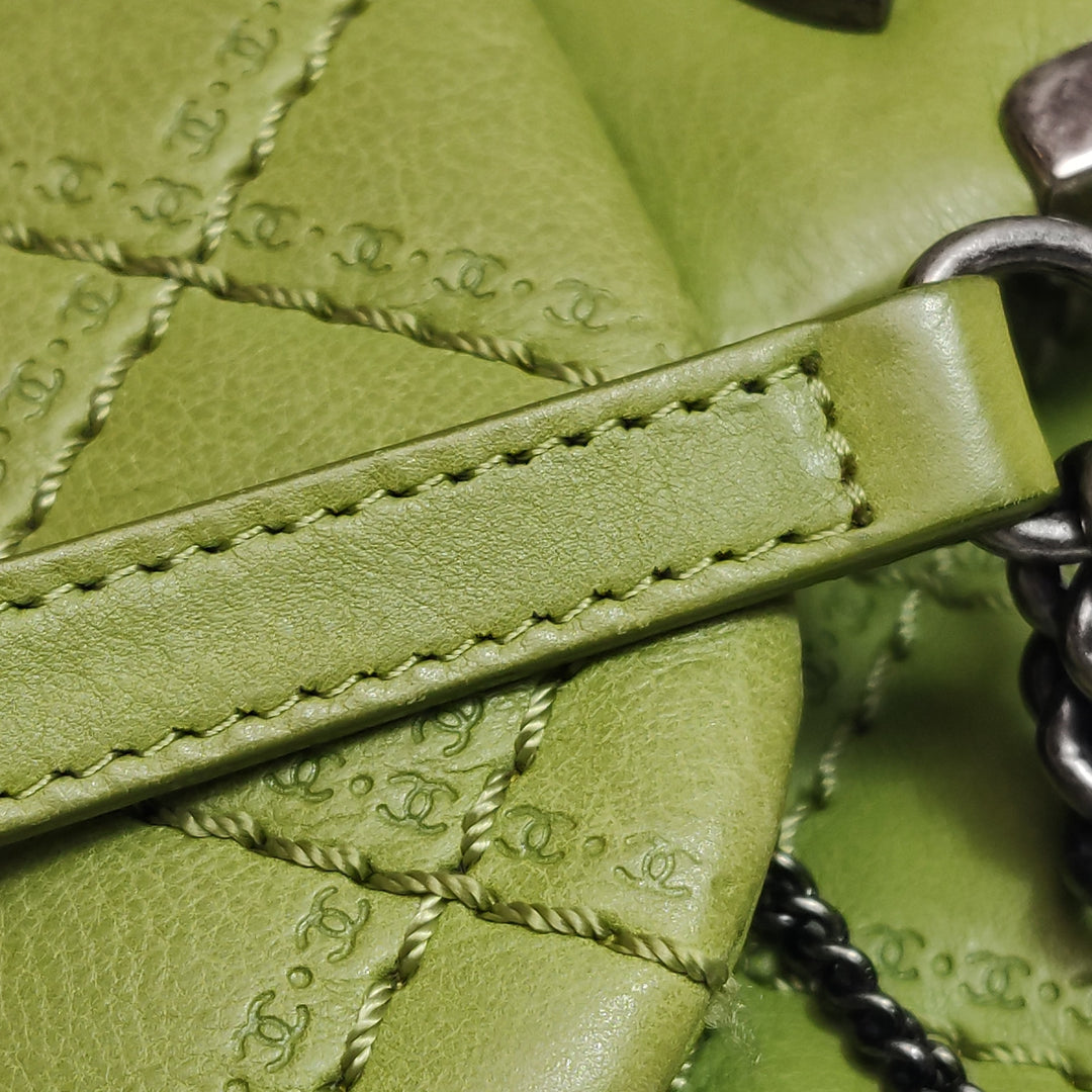 Chanel Coco Sporran Tassel Flap Bag In Green