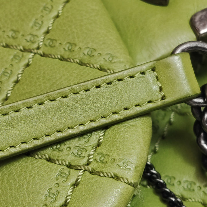 Chanel Coco Sporran Tassel Flap Bag In Green