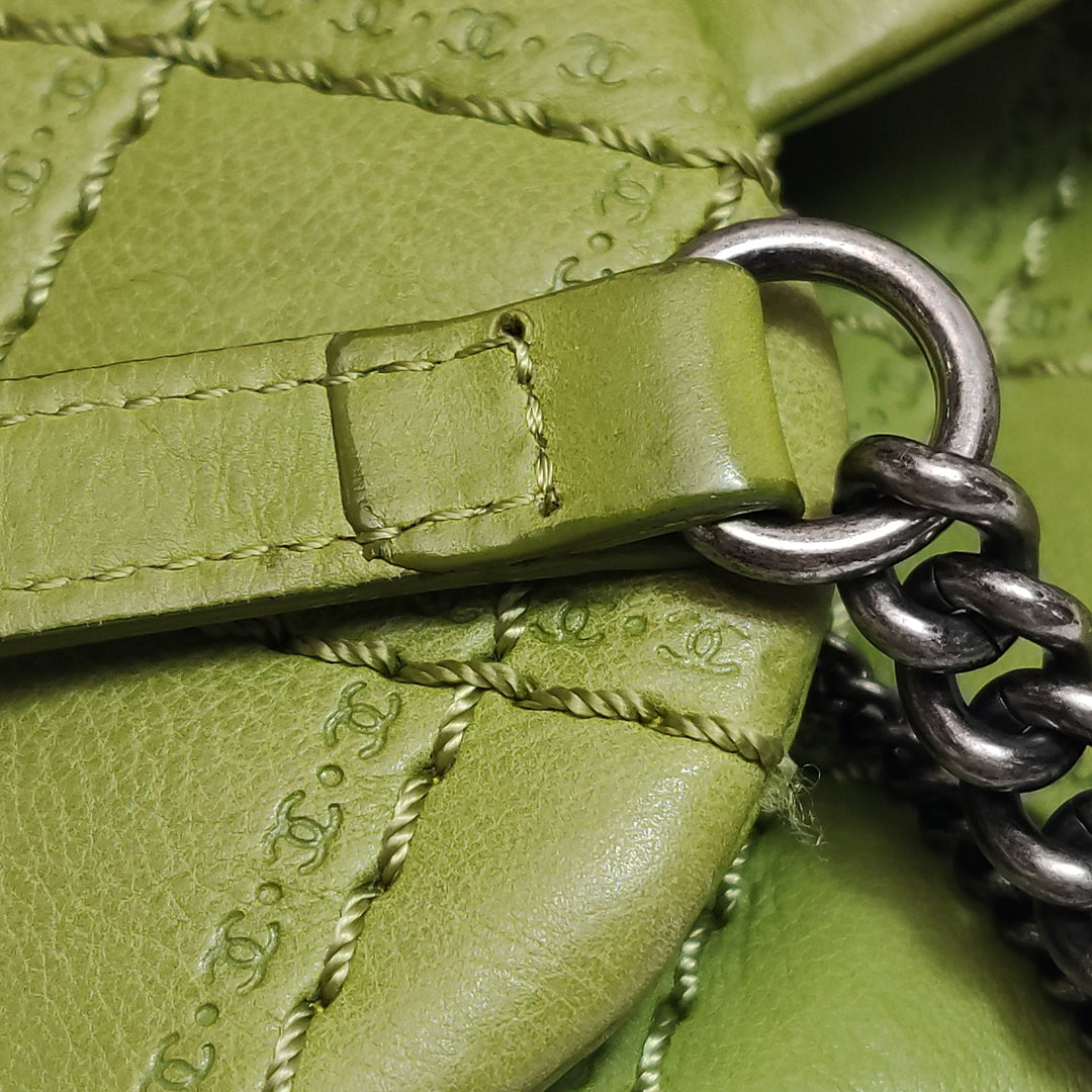 Chanel Coco Sporran Tassel Flap Bag In Green