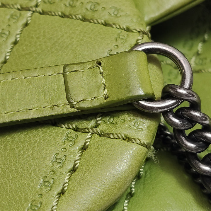 Chanel Coco Sporran Tassel Flap Bag In Green