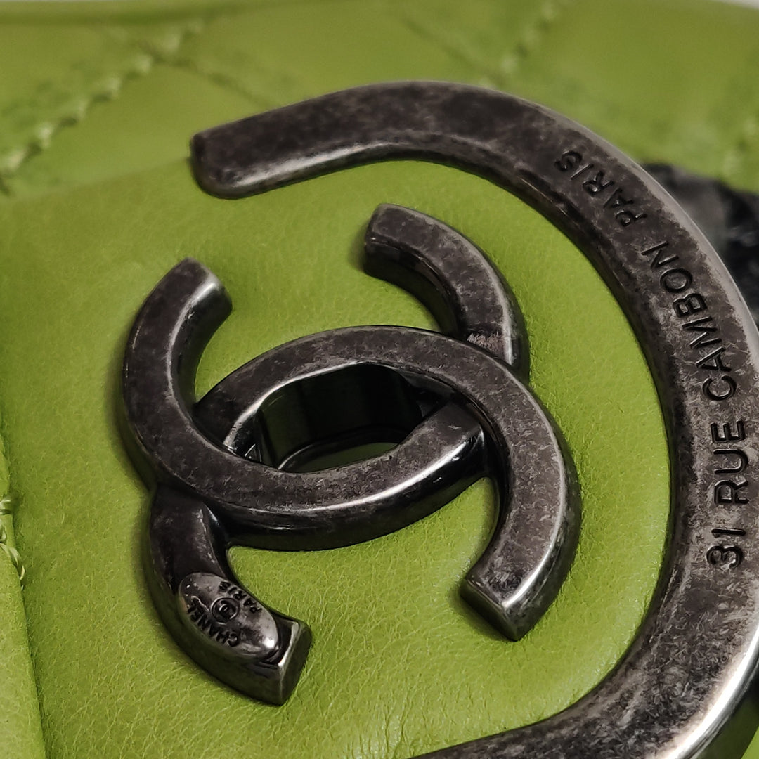 Chanel Coco Sporran Tassel Flap Bag In Green