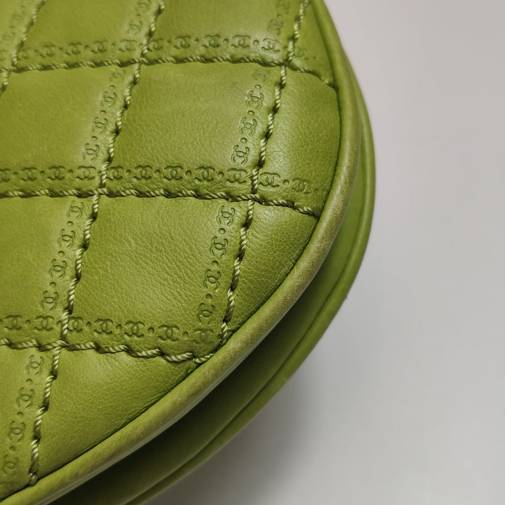 Chanel Coco Sporran Tassel Flap Bag In Green