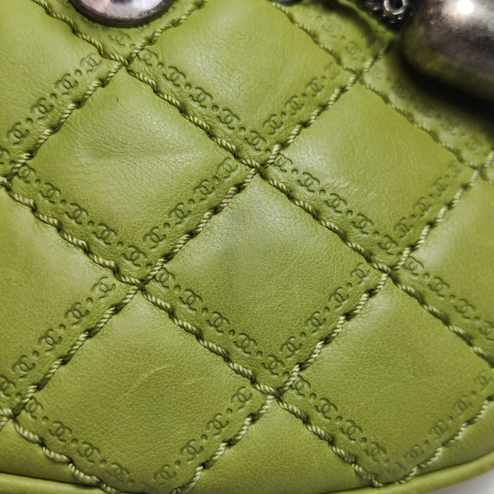Chanel Coco Sporran Tassel Flap Bag In Green