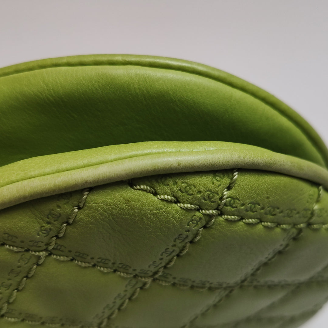 Chanel Coco Sporran Tassel Flap Bag In Green