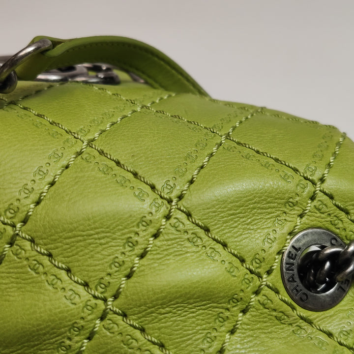 Chanel Coco Sporran Tassel Flap Bag In Green