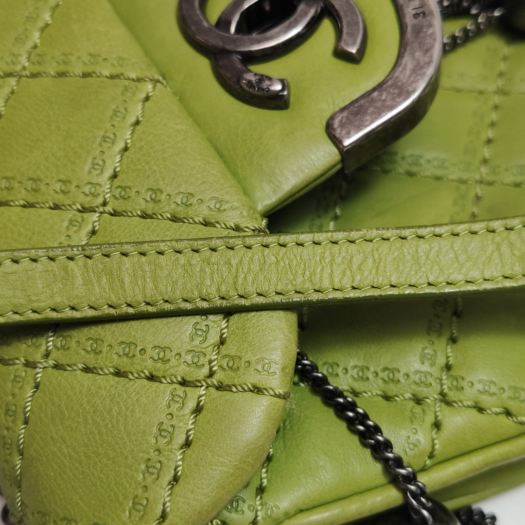 Chanel Coco Sporran Tassel Flap Bag In Green