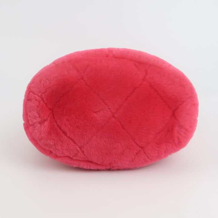 Chanel 2020 Shearling Quilted Bucket Bag In Pink