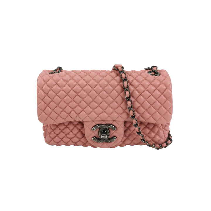 Chanel Micro Quilted CC Flap Bag Medium Calfskin Dusty Pink