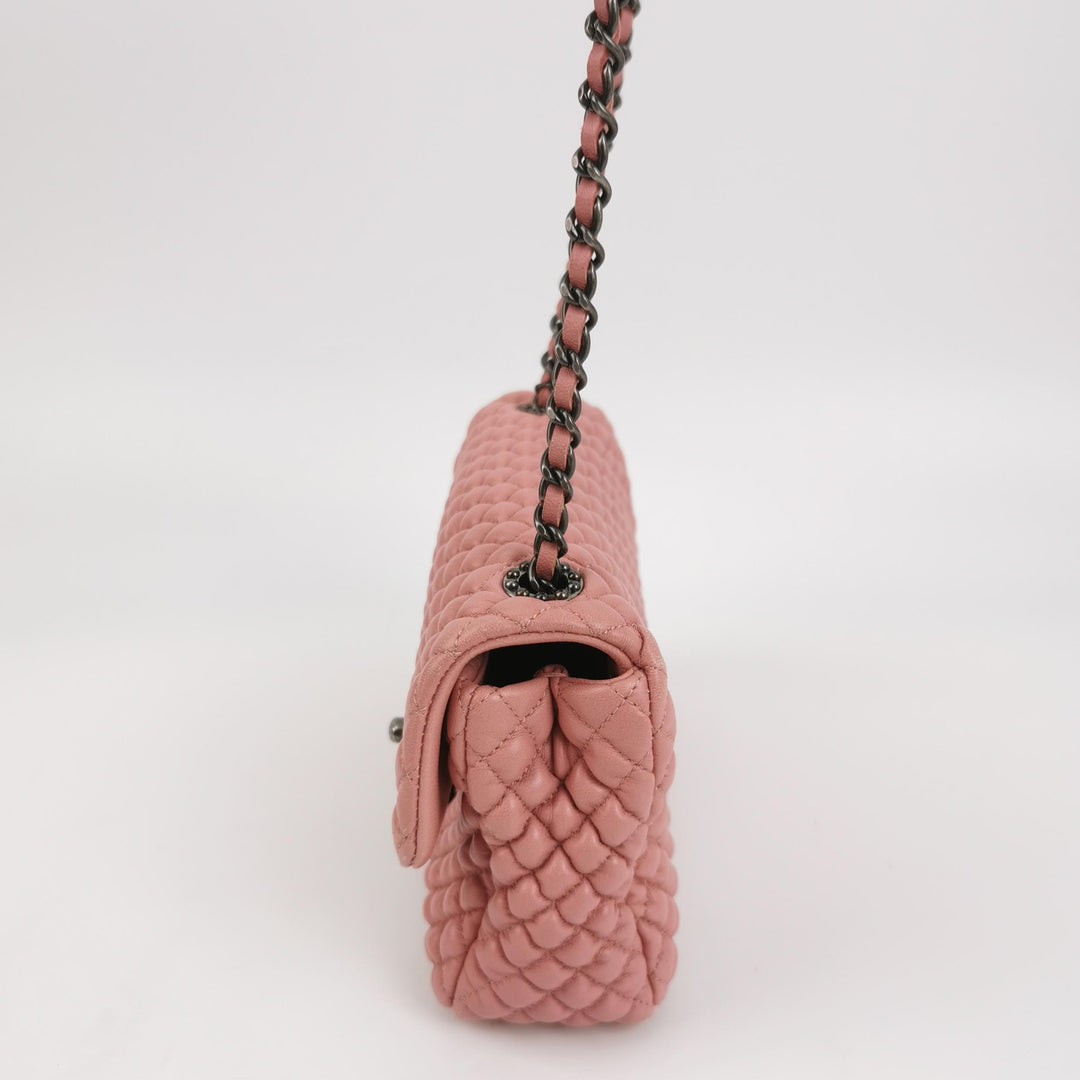 Chanel Micro Quilted CC Flap Bag Medium Calfskin Dusty Pink