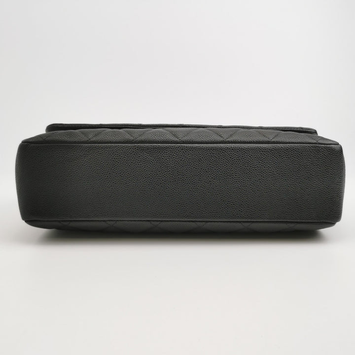 Chanel 2012 Lady Pearly Flap Bag In Black Leather