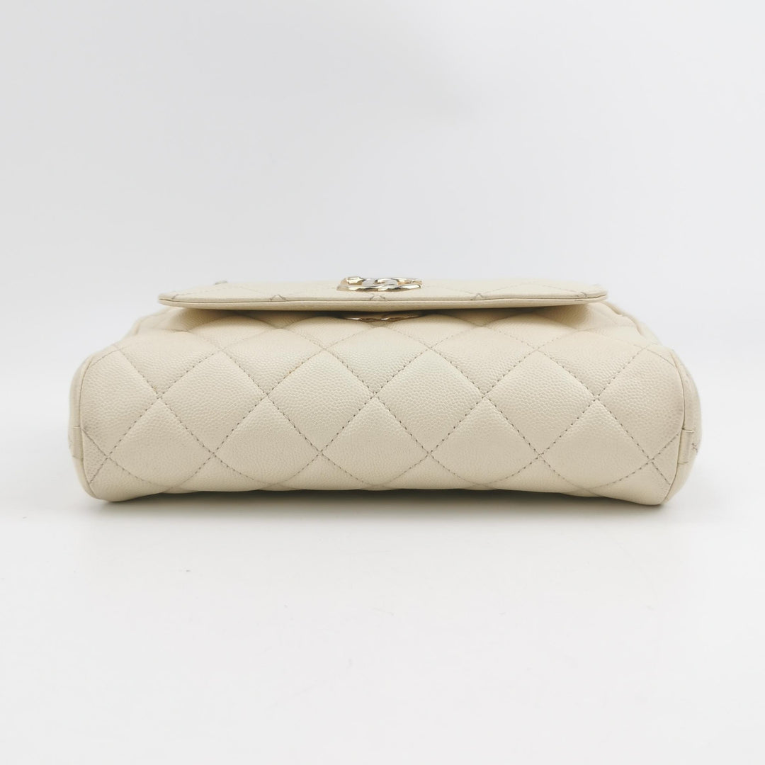 Chanel Camera Bag in Caviar Leather Off-White